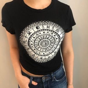 Astrology graphic crop top
